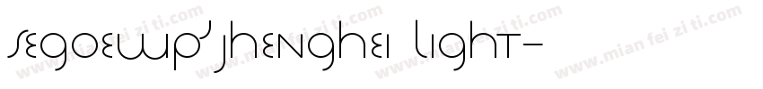segoewp’jhenghei light字体转换